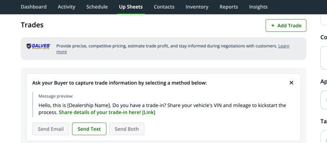 add a trade 