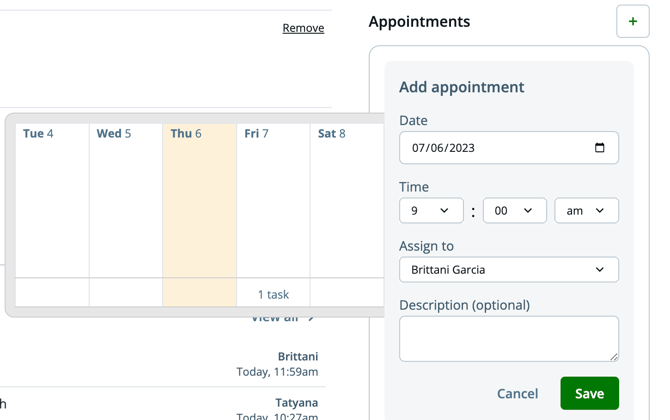 add appointment