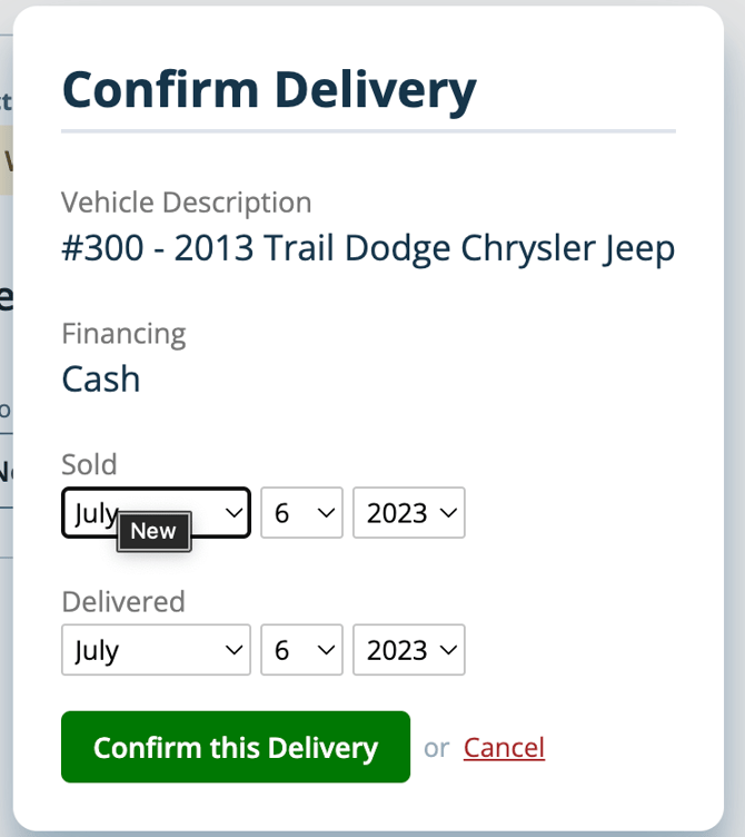 confirm delivery