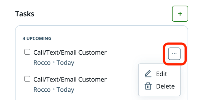 edit tasks dots