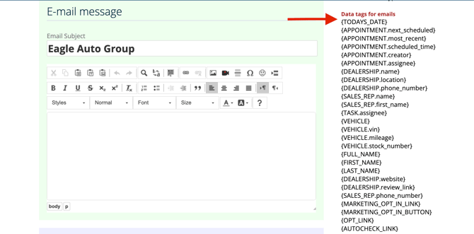 email template