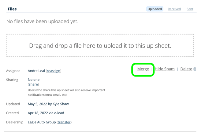 merge upsheet