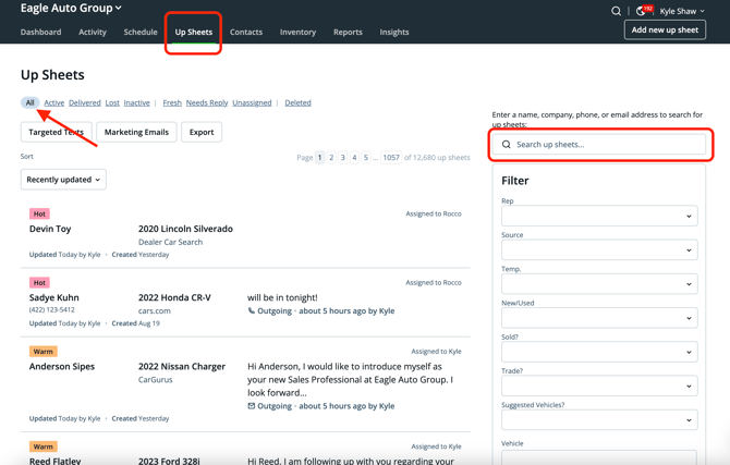 search customer