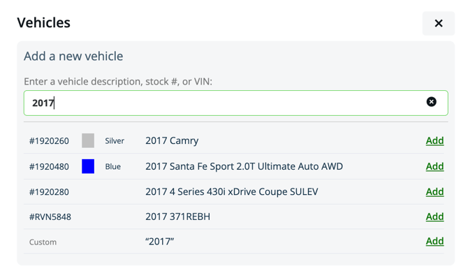 vehicle inventory